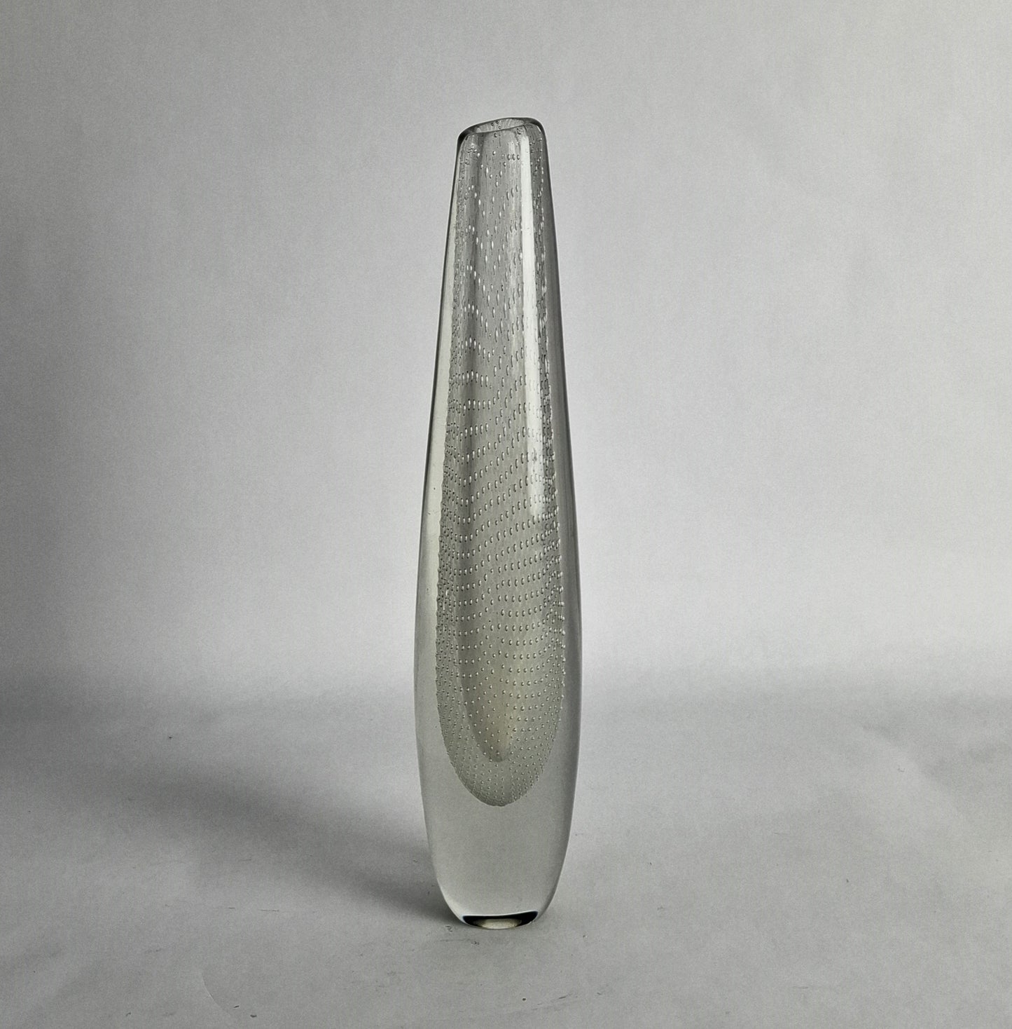Vase „Morsiushuntu“ oder „Brautschleier“ von Gunnel Nyman für Nuutajarvi Notsjo, Finnland. 1940er Jahre.