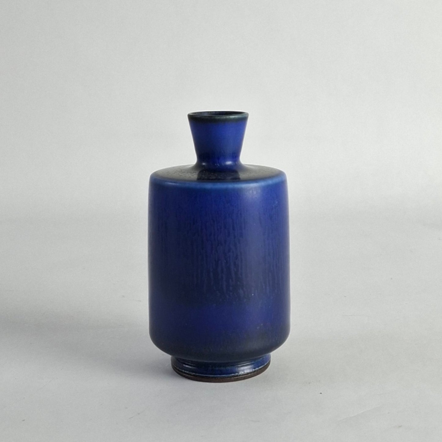 Small shouldered vase in vivid blue glaze.