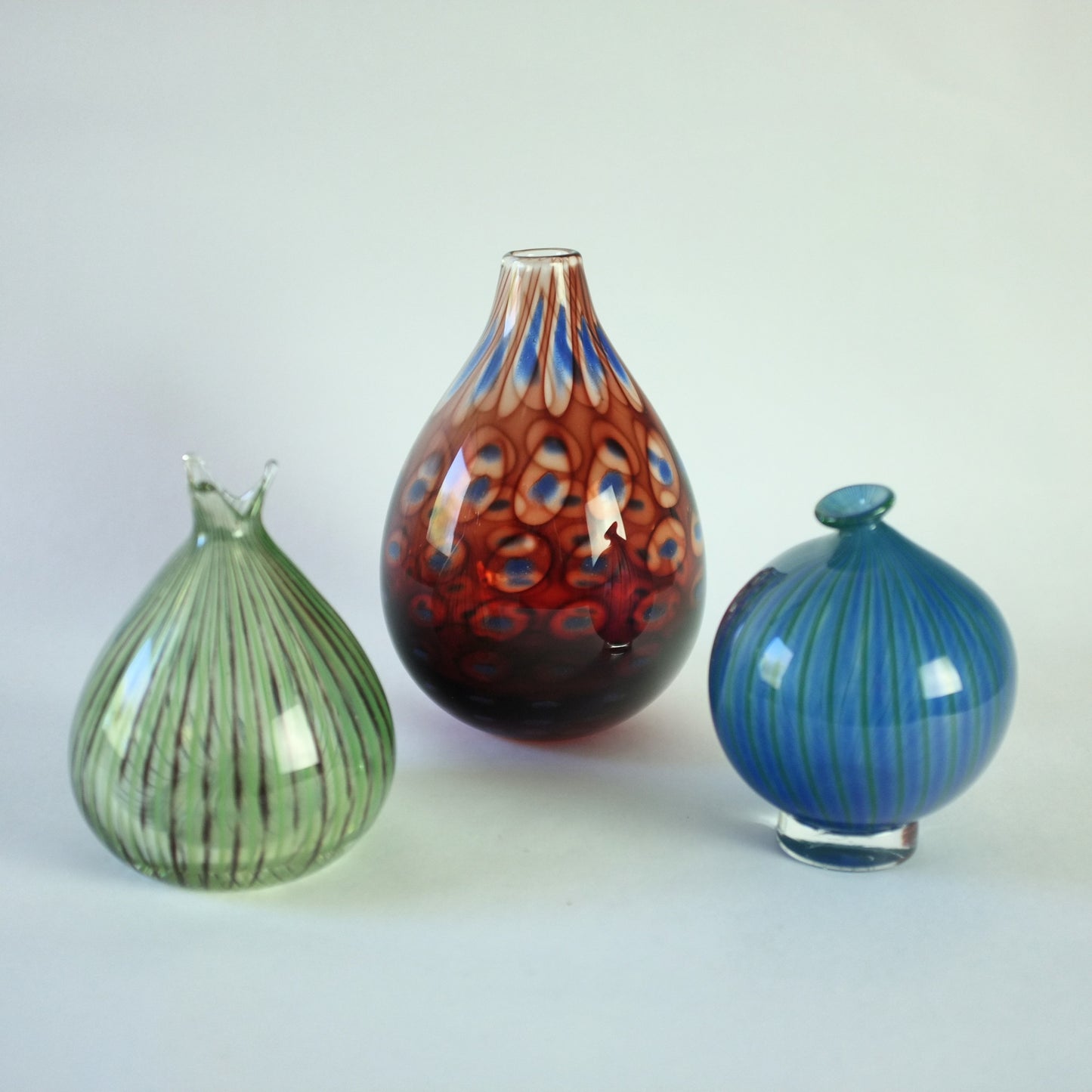 Unique "Colora" vase by Vicke Lindstrand for Kosta, Sweden. 1954.