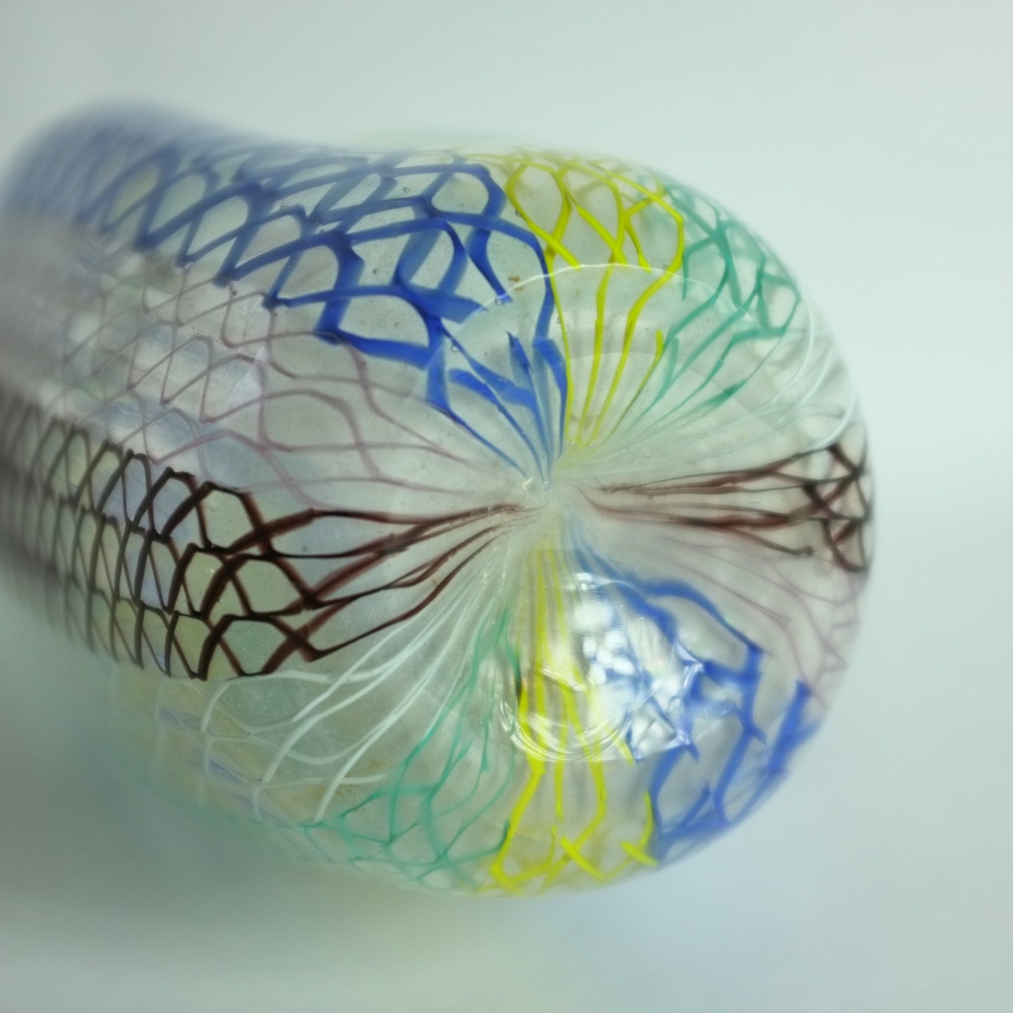 Rare bottle vase designed by Dino Martens for Aureliano Toso, Murano, Italy. 1957.