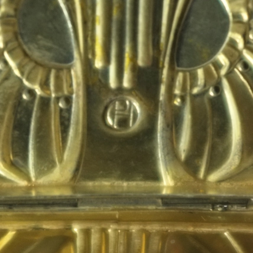 Parcel gilt Jugendstil pill box by Patriz Huber, Germany. c.1900.