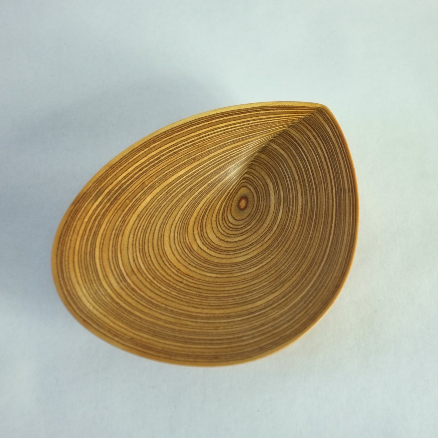 A carved laminated birch plywood dish designed by Tapio Wirkkala.