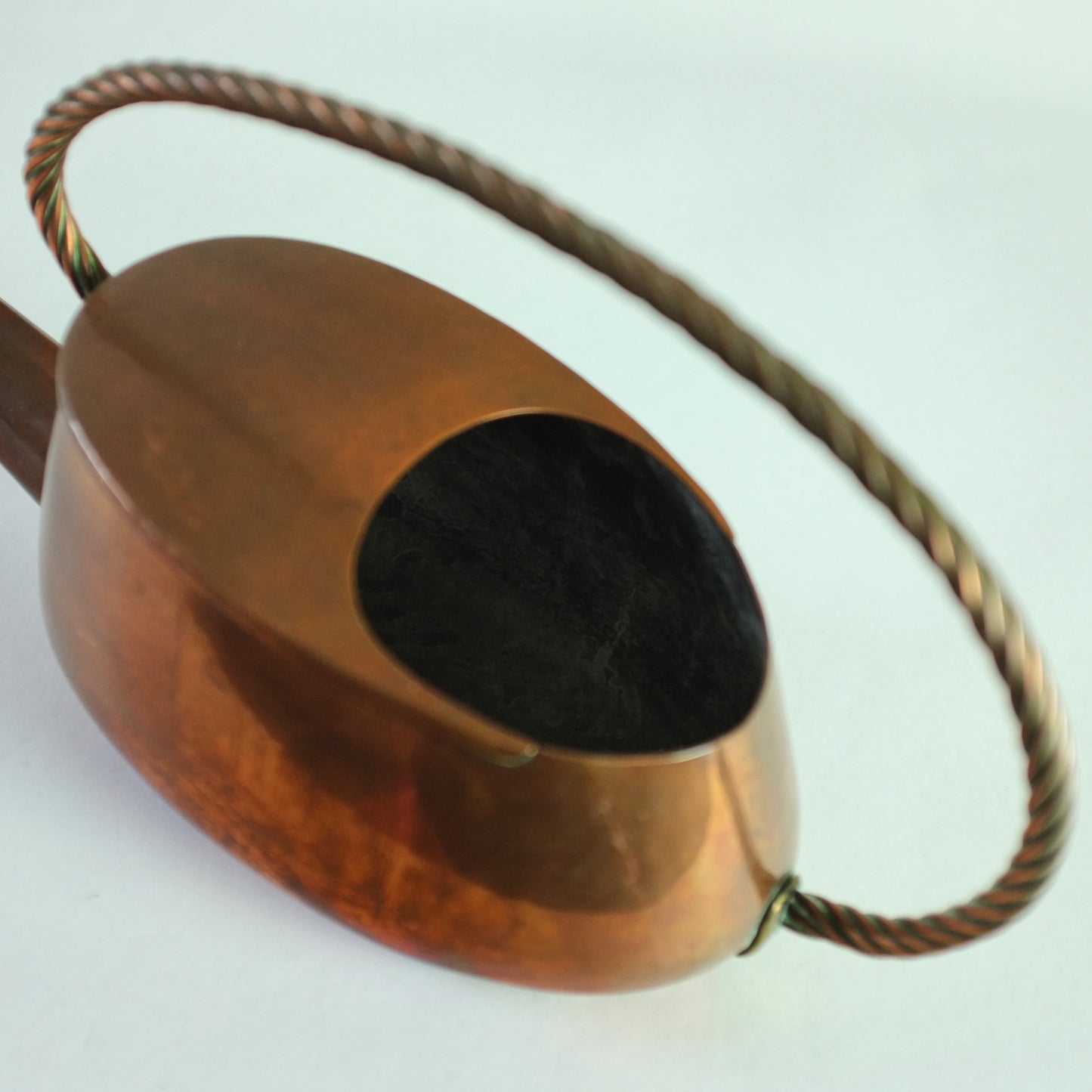 Copper and brass watering can by Carl Aubock, Wien, Austria. 1940s/50s.