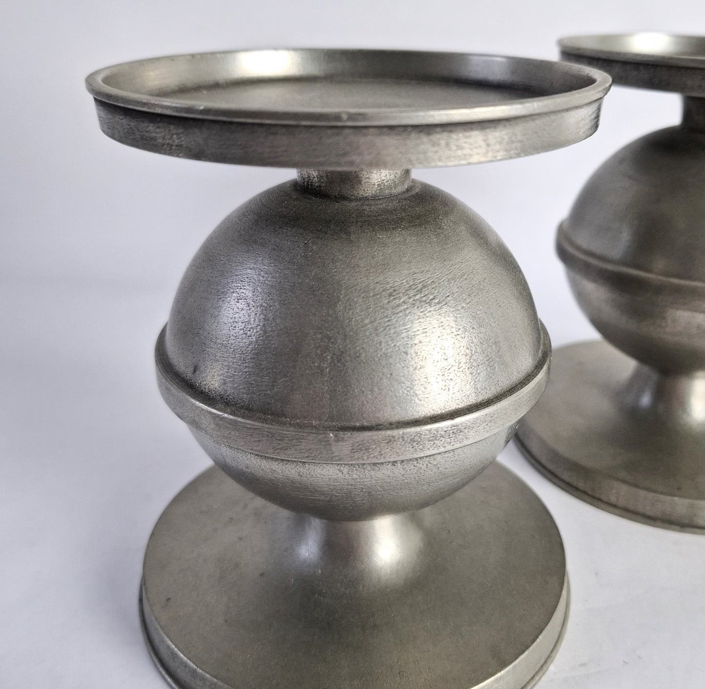 Pewter candlesticks by Edvin Ollers, Sweden. 1938.
