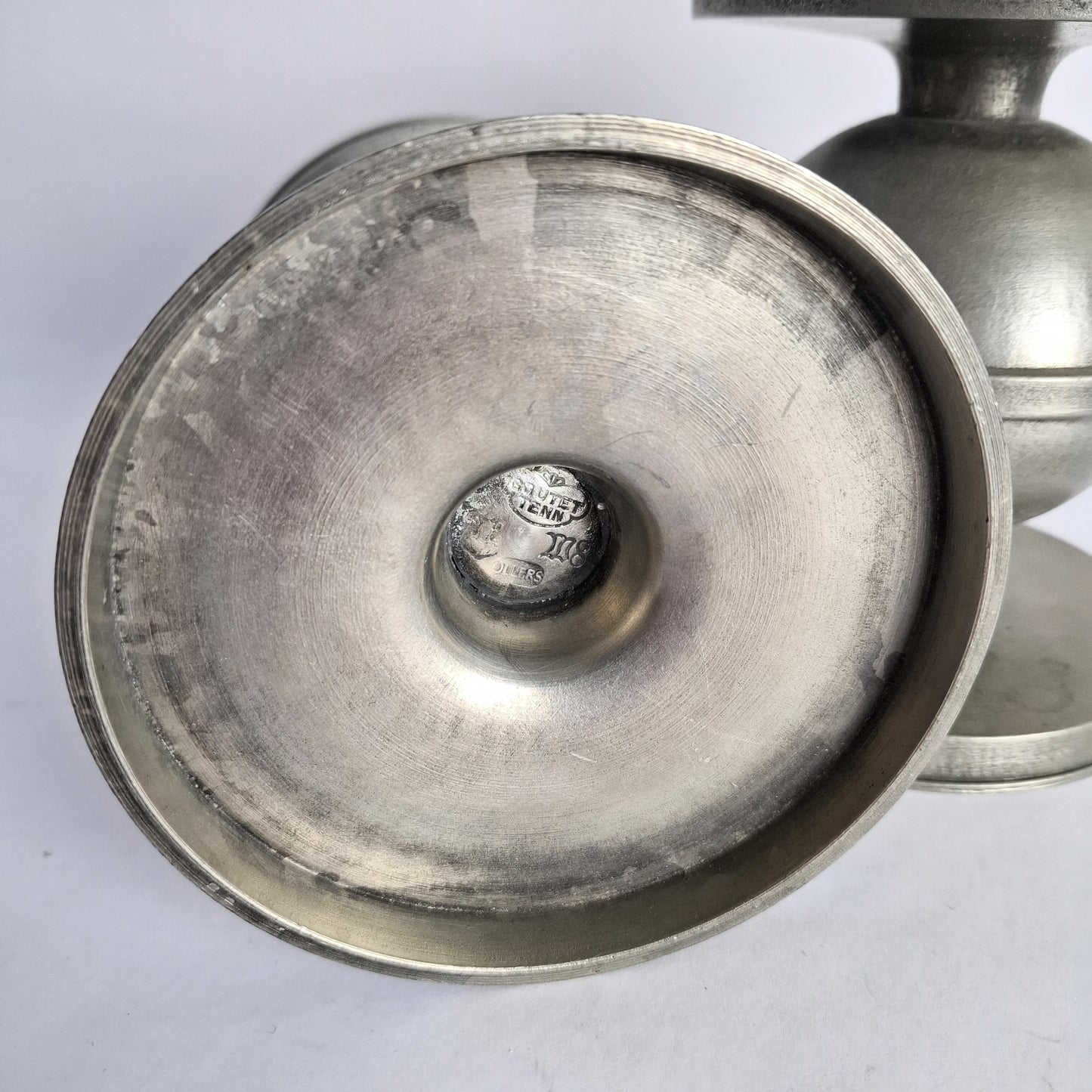Pewter candlesticks by Edvin Ollers, Sweden. 1938.