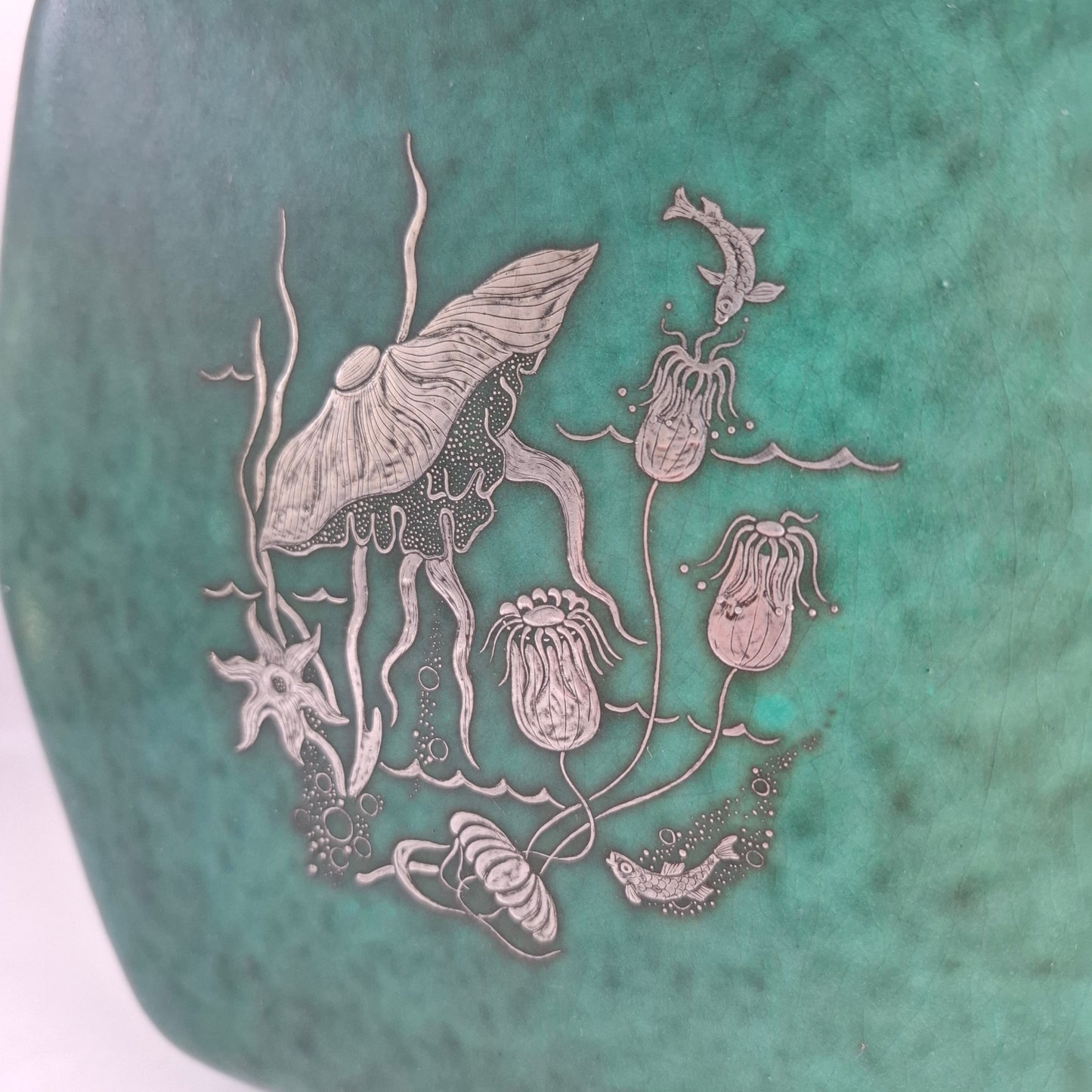 Argenta urn by Wilhelm Kage for Gustavsberg, Sweden. 1949.