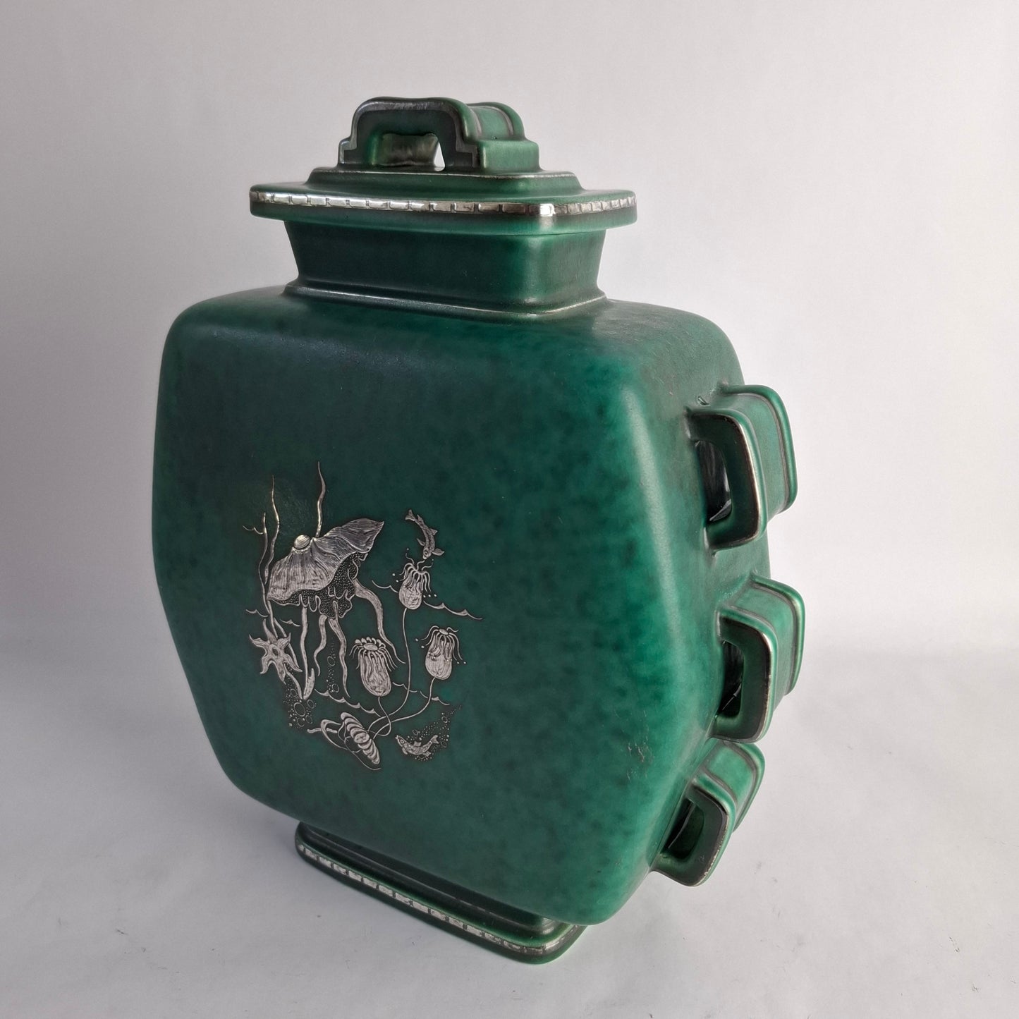 Argenta urn by Wilhelm Kage for Gustavsberg, Sweden. 1949.