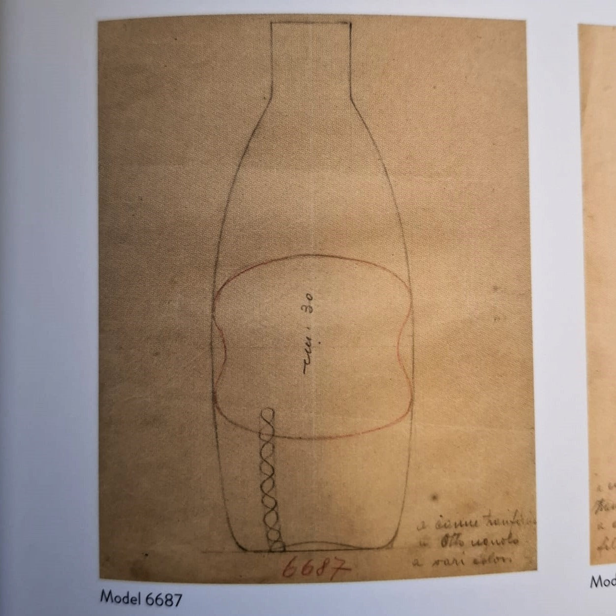 Seltene Flaschenvase, entworfen von Dino Martens für Aureliano Toso, Murano, Italien. 1957.