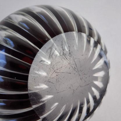 Vase mit eingeschlossener Luftdekoration von Kaj Franck für Nuutajarvi Notsjo, Finnland. 1950er Jahre.