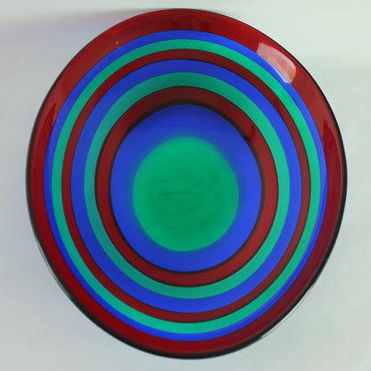 Große Schale von Fulvio Bianconi für IVR Mazzega, Murano. 1960er Jahre.