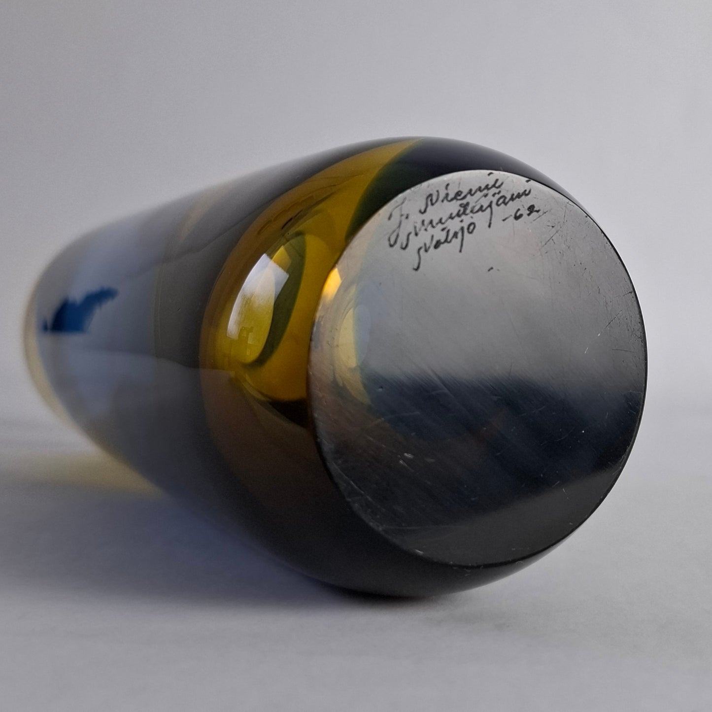 Vase von Jaako Niemi für Nuutajarvi Notsjo, Finnland. 1962.