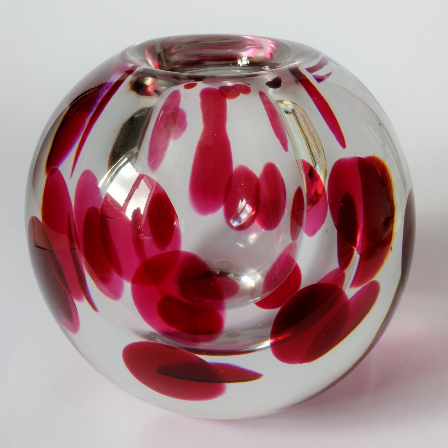 Einzigartige Vase von Vicke Lindstrand für Kosta, Schweden. 1950er Jahre.